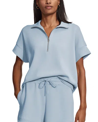 Varley Ritchie Short Sleeve Sweatshirt In Cashmere Blue
