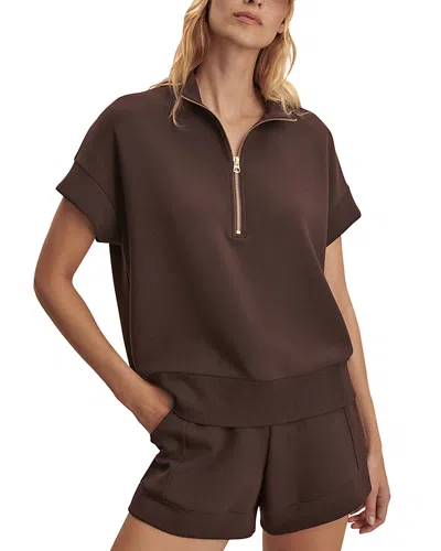 Varley Ritchie Short Sleeve Sweatshirt In Brown