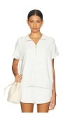 Varley Ritchie Short Sleeve Sweatshirt In Ivory
