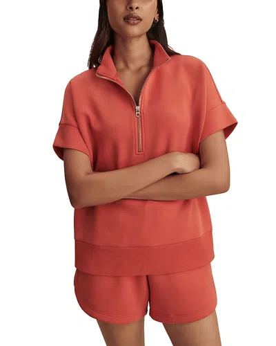 Varley Ritchie Short Sleeve Sweatshirt In Red