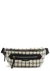 Varley Roby Checked Wool-blend Belt Bag In Cream