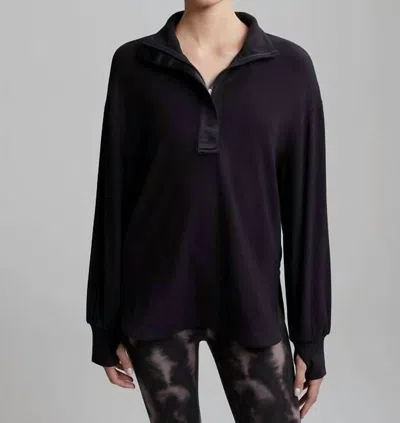 Varley Roeder Half Zip Midlayer Sweatshirt In Black