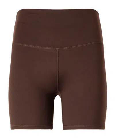 Varley Rolledwaist Shorts In Brown