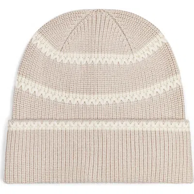 Varley Ronan Stripe Beanie In Silver