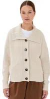 Varley Roscoe Knit Jacket Fog Fleck In Fog Fleck