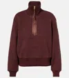 Varley Roselle Recycled Polyester Fleece Half Zip Pullover In Red