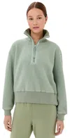 Varley Roselle Half Zip Fleece Lily Pad In Lily Pad