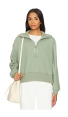 Varley Roselle Half Zip Fleece Lily Pad In Mint