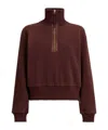 Varley Roselle Recycled Polyester Fleece Half Zip Pullover In Brown