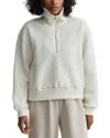 Varley Roselle Half-zip Fleece Sweatshirt In Egret