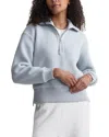 Varley Roselle Half Zip Fleece Sweatshirt In Pearl Blue