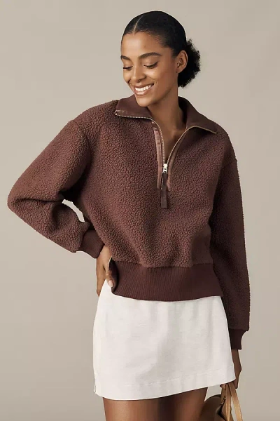 Varley Roselle Half-zip Sweatshirt In Brown