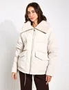 Varley Roseville Short Puffer In Grey