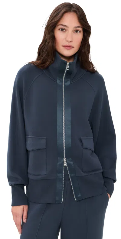 Varley Roxbury Zip Through Sweatshirt Blue Night