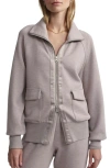 Varley Roxbury Zip-up Sweatshirt In Taupe Marl