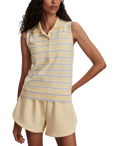Varley Rue Striped Cotton-blend Polo Shirt In Multi
