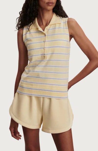 Varley Rue Striped Polo Tank In Multi