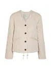 Varley Saba Quilted Jacket In White