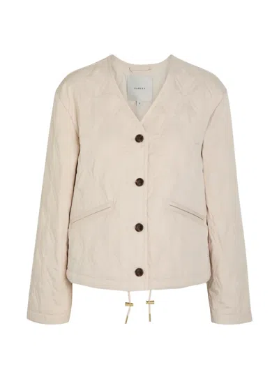Varley Saba Quilted Woven Jacket In Neutral