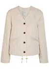 Varley Saba Quilted Jacket In White