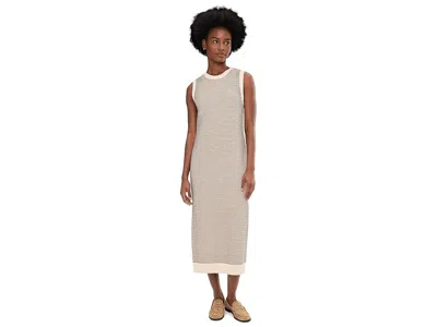 Varley Sadia Stitch Knit Dress In Brown