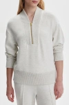 Varley Sally Half Zip Sweatshirt In White