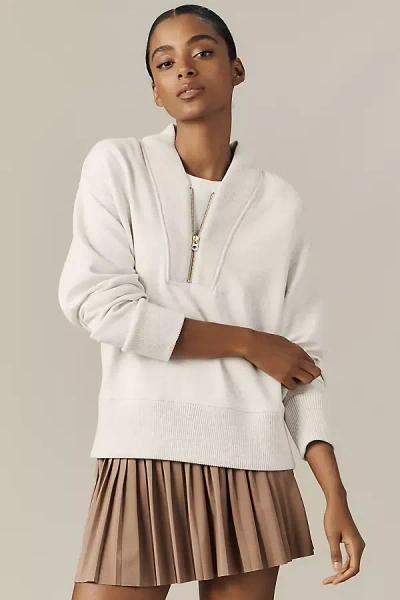 Varley Sally Half-zip Sweatshirt In White