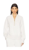 Varley Womens Ivory Marl Davidson Relaxed-fit Stretch-woven Sweatshirt In White