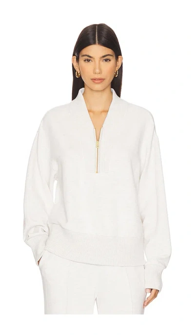 Varley Sally Half Zip Sweatshirt In White