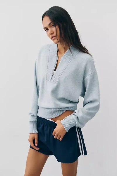 Varley Sally Quarter-zip Pullover Sweatshirt In Blue