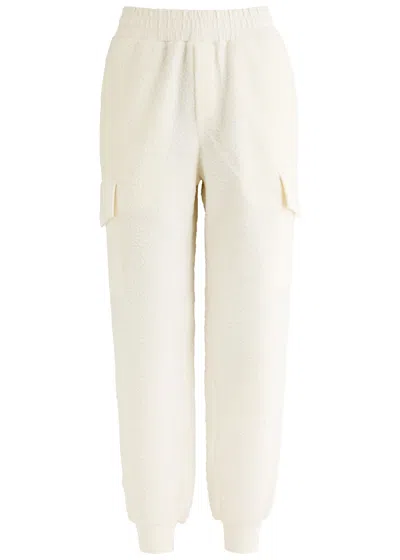 Varley Samson Jersey And Fleece Sweatpants In Cream