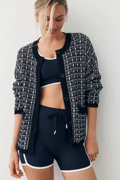 Varley Sarina 100% Cotton Cardigan Sweater In Black