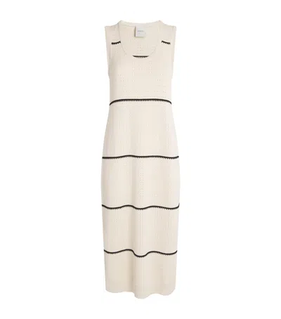 Varley Scott Scoop-neck Sleeveless Midi Dress In White