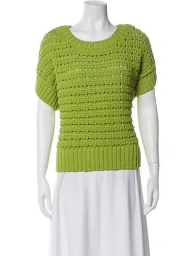 Pre-owned Varley Scoop Neck Sweater In Green