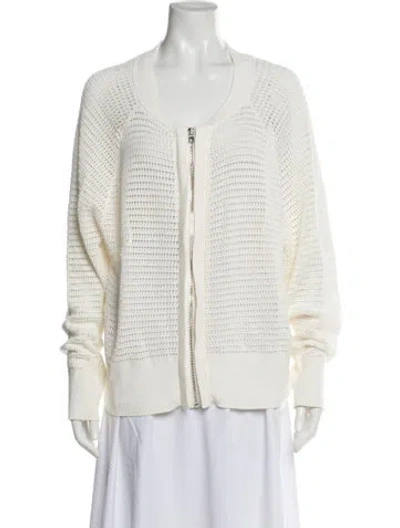 Pre-owned Varley Scoop Neck Sweater In Neutral