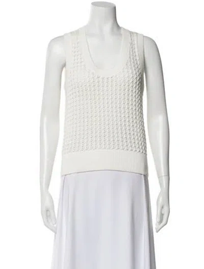 Pre-owned Varley Scoop Neck Sweater In White