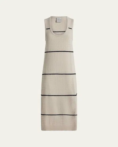 VARLEY SCOTT SCOOP-NECK MIDI DRESS