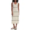 Varley Scott Stripe Sleeveless Sweater Dress In Nude