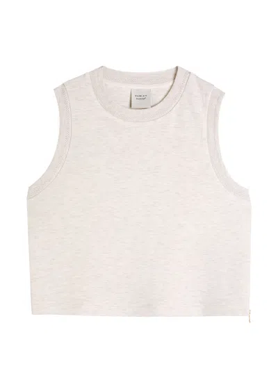 Varley Shea Crop Stretch-jersey Tank In White
