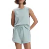Varley Ollie High Rise Shorts In Blue