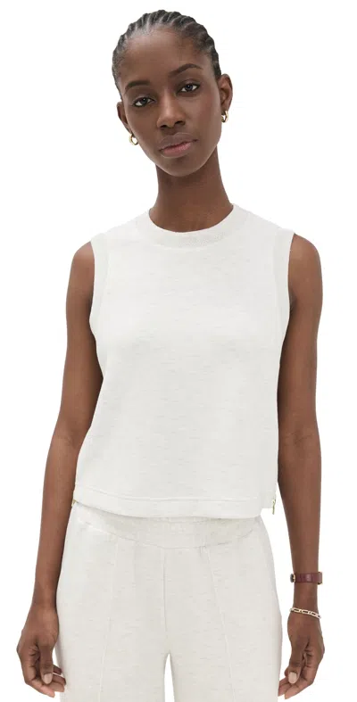 Varley Shea Crop Tank Ivory Marl