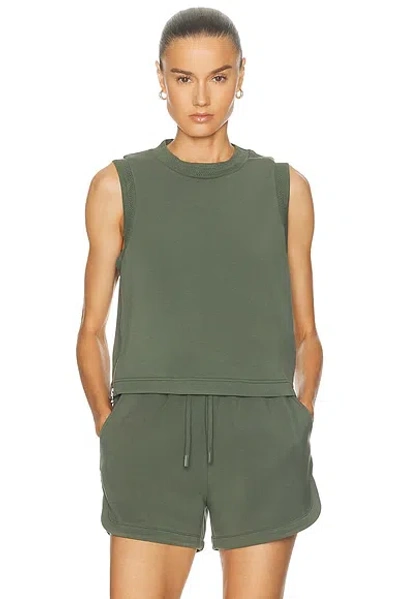 Varley Shea Crop Tank Top In Green