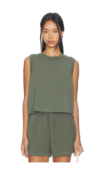 Varley Shea Crop Tank Top In Green