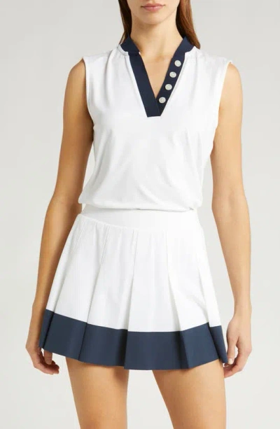 Varley Shelby Sleeveless Performance Top In White