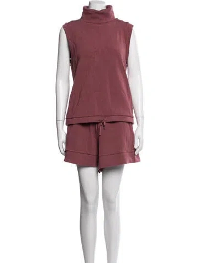 Pre-owned Varley Short Set In Burgundy