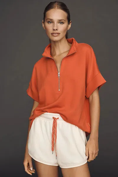 Varley Short-sleeve Ritche Sweatshirt In Pink