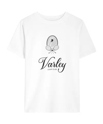 Varley Coventry Branded Cotton T-shirt In White