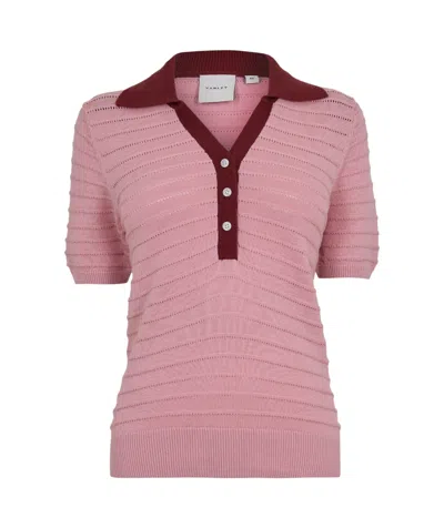 Varley Short-sleeved Polo Shirt In Pink