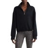Varley Sian Cropped Half-zip Midlayer In Black In Black