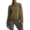 Varley Sian Spacer Half Zip Pullover In Dark Olive